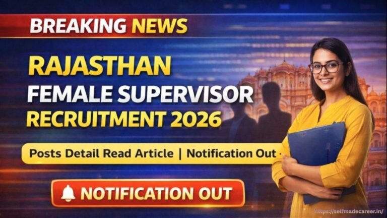 Rajasthan Female Supervisor Recruitment 2026